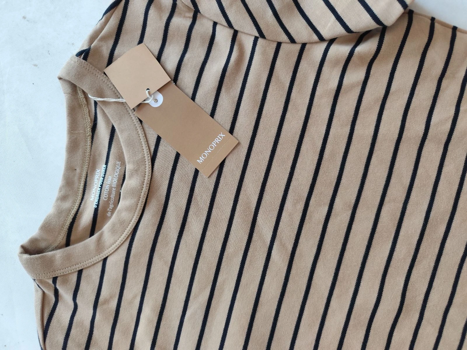 Tee shirt femme rayé neuf 100% coton neuf de chez Monoprix taille S 